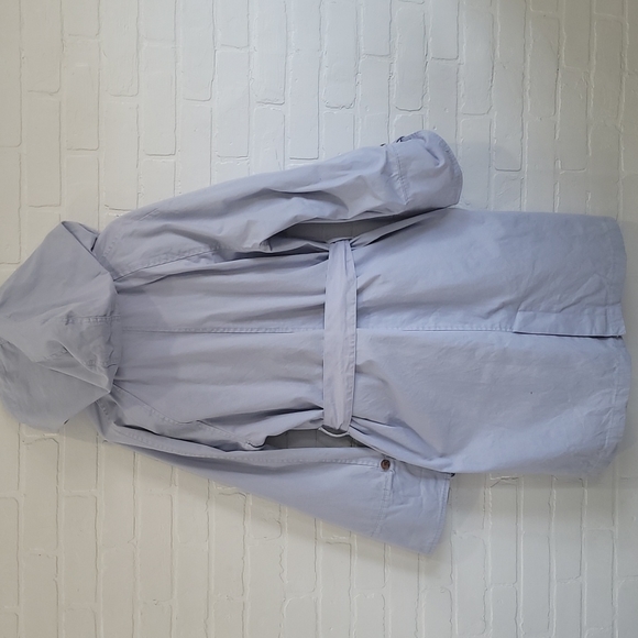 Joe Fresh Light Blue Trench Coat size large - Picture 2 of 5